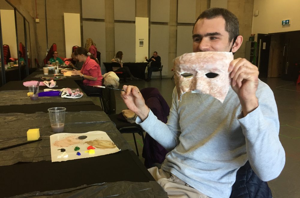 Mask-making workshop at the Belgrade Theatre