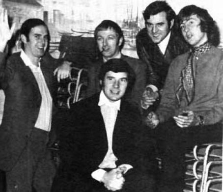 (L-R) John Cleese, Michael Palin, Graham Chapman (behind), Terry Jones, Eric Idle