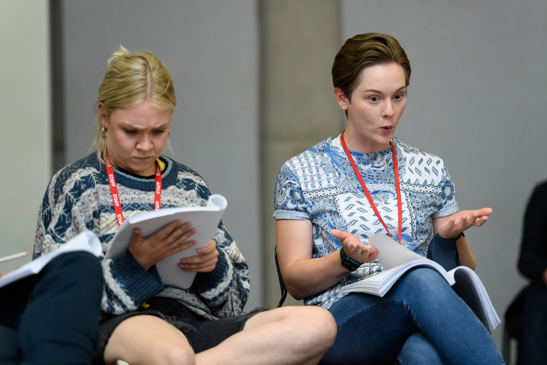 Daisy Ann Fletcher (Lu) and Sarah Workman (Cheffie)